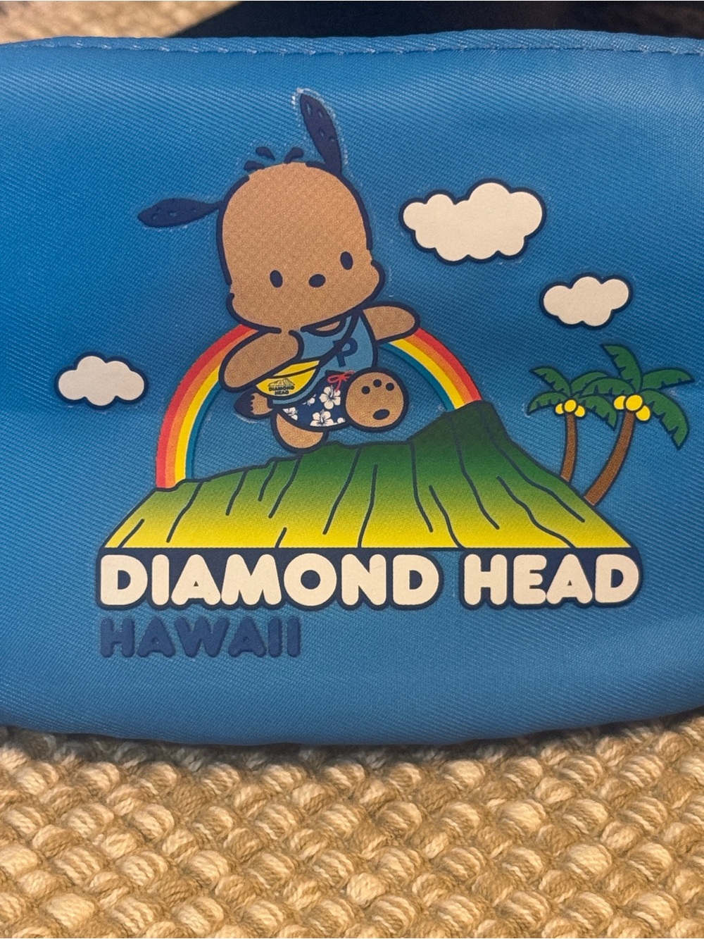 Pochacco Diamond Head Hawaii Blue Fanny Pack